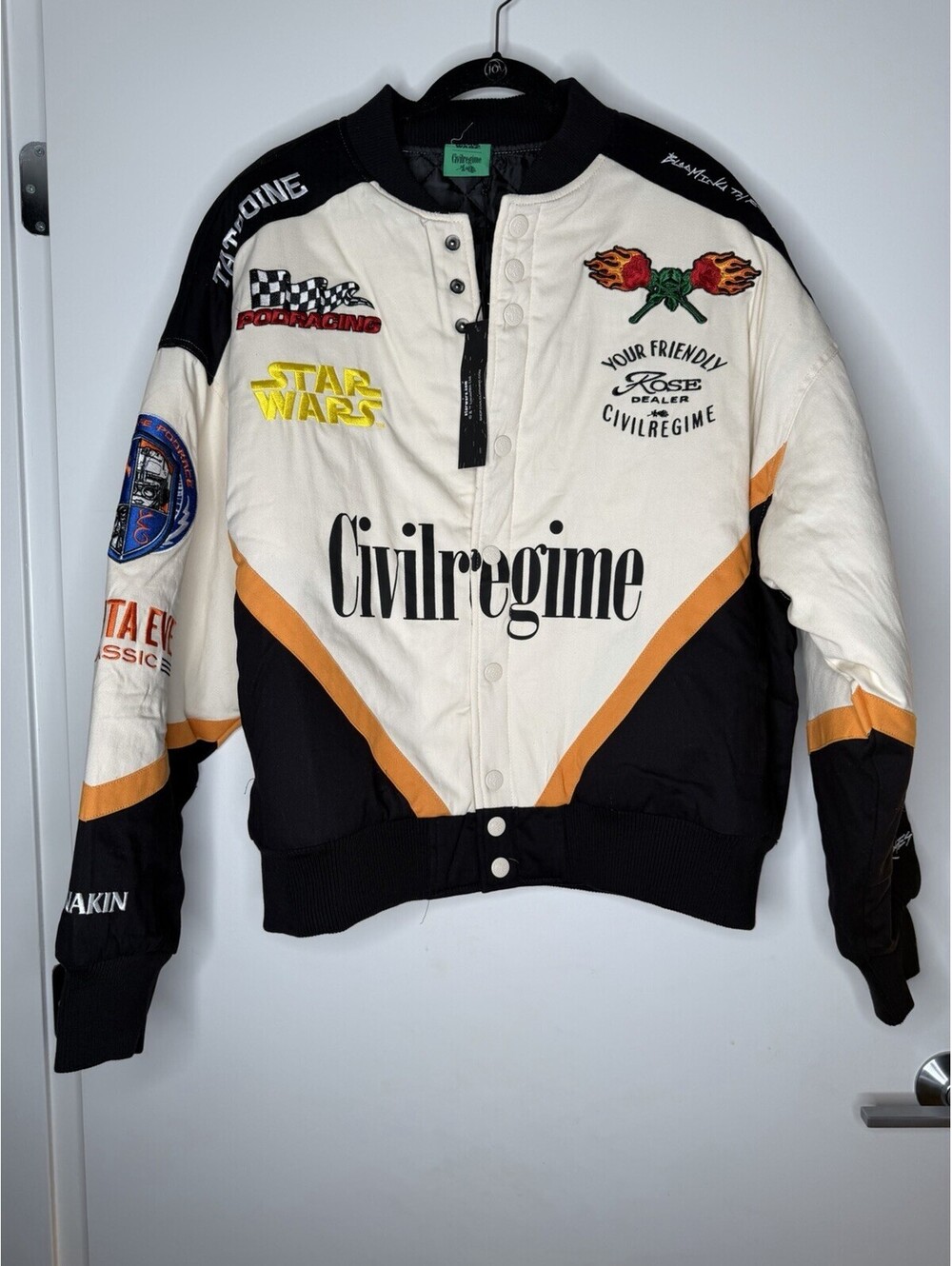 Civil Regime Star Wars Pod Racing Bomber Jacket Varsity Men’s Large NWT